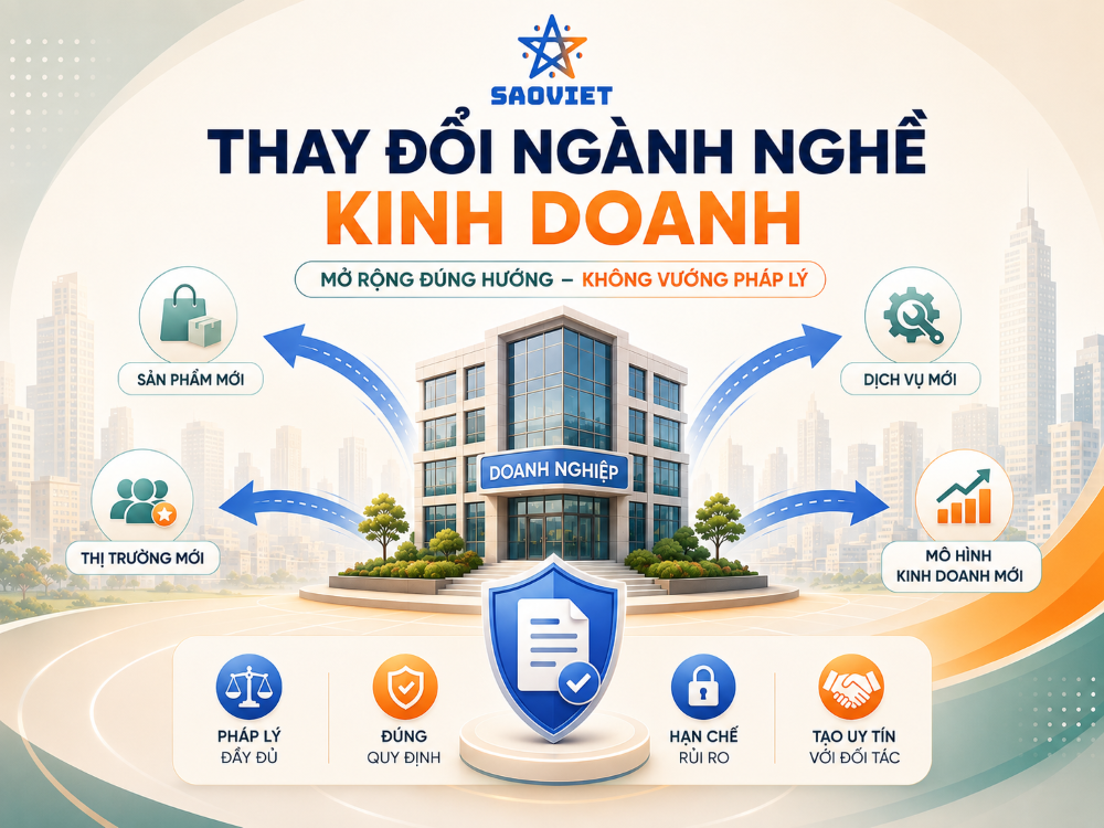 Dịch vụ thay đổi ngành nghề kinh doanh