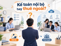 Doanh nghiệp nên thuê dịch vụ kế toán hay tuyển kế toán nội bộ?