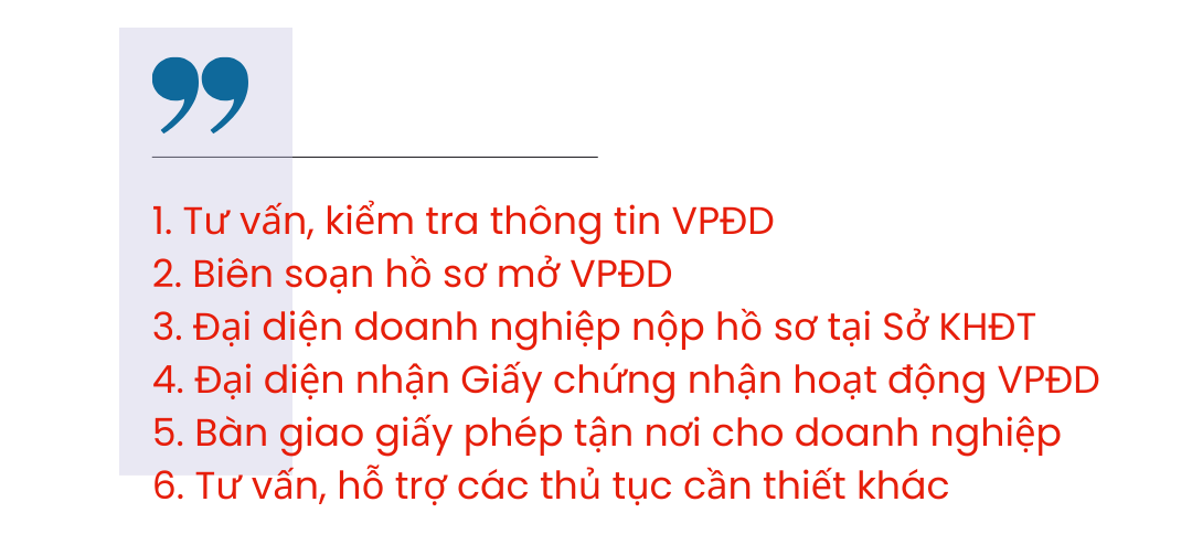 Dịch vụ thành lập văn phòng đại diện