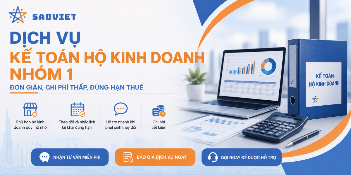 Dịch vụ kế toán hộ kinh doanh nhóm 1