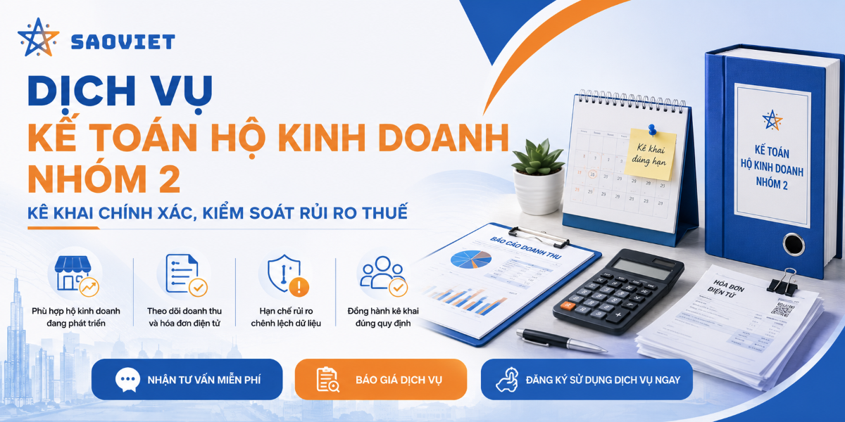 Dịch vụ kế toán hộ kinh doanh nhóm 2