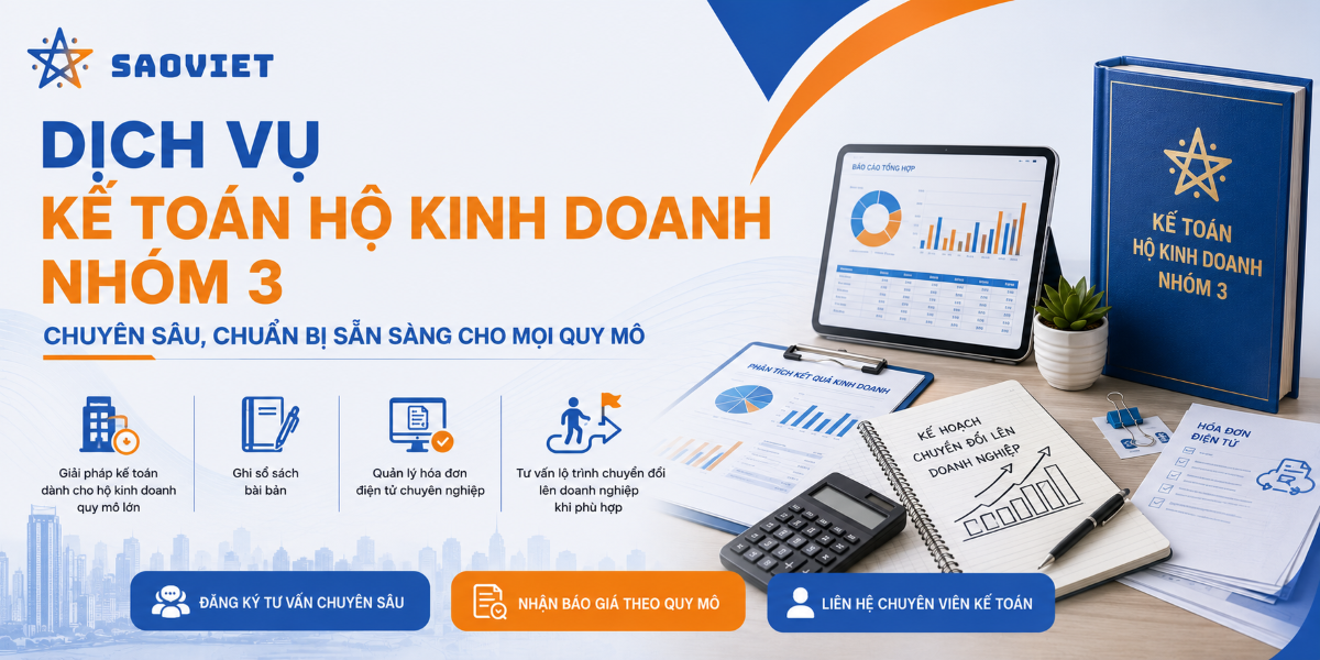 Dịch vụ kế toán hộ kinh doanh nhóm 3