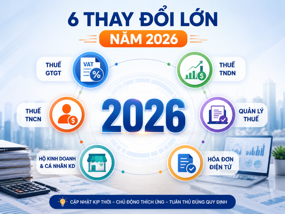 Tổng hợp chính sách thuế mới 2026 doanh nghiệp cần cập nhật