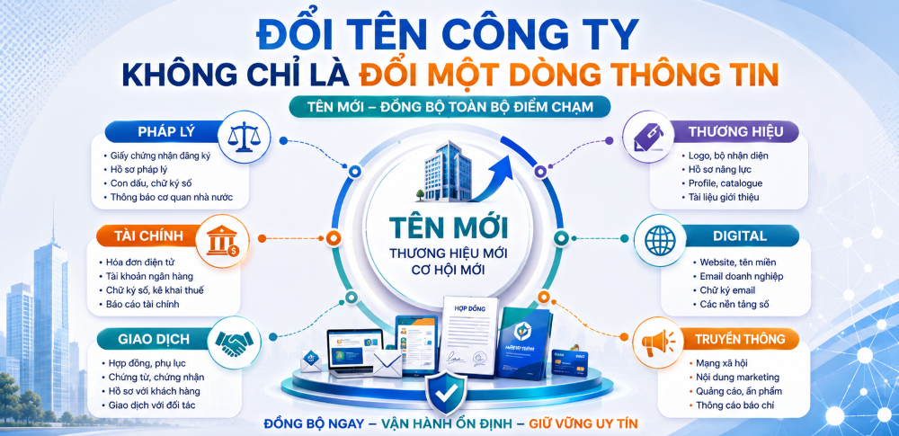 Dịch vụ thay đổi tên công ty