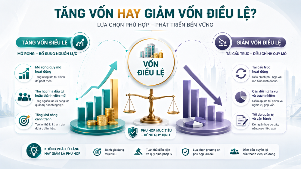 Dịch vụ thay đổi vốn điều lệ công ty