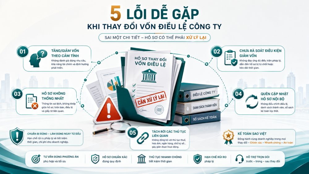 Dịch vụ thay đổi vốn điều lệ công ty