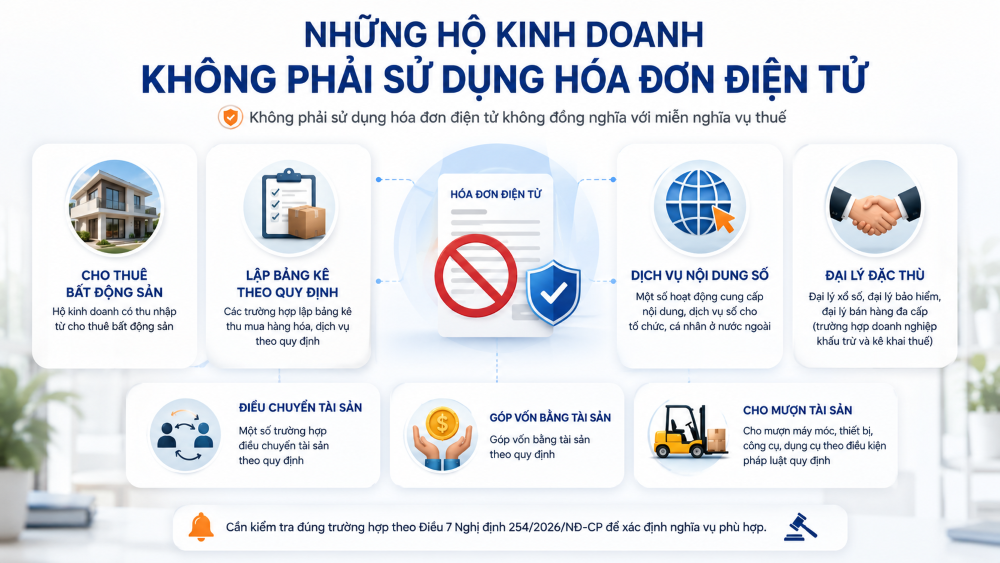 Hộ kinh doanh nào phải sử dụng hóa đơn điện tử từ máy tính tiền?