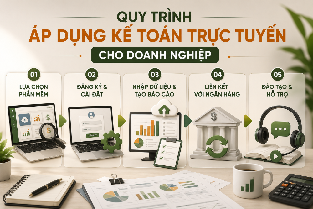 Lợi ích và quy trình áp dụng kế toán trực tuyến cho doanh nghiệp